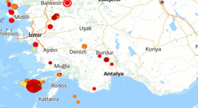 Akdeniz de deprem