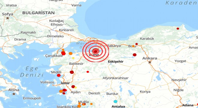 Bursa da deprem