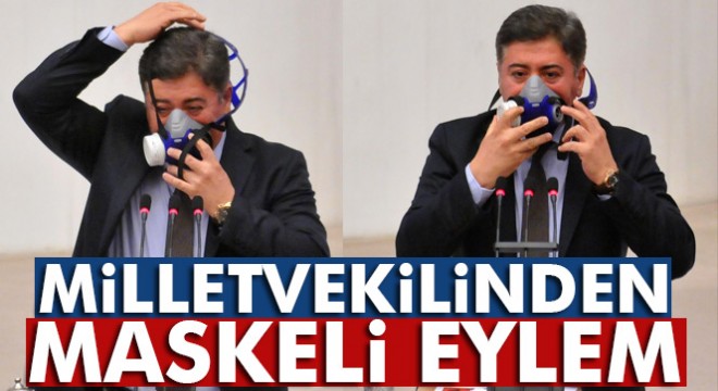 CHP’li vekilden TBMM Genel Kurulunda kürsüde maskeli eylem
