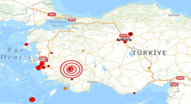 Denizli de deprem