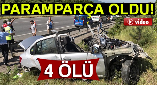 Düzce’de feci kaza: 4 ölü