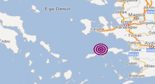 Ege Denizi nde 4.4 şiddetinde deprem