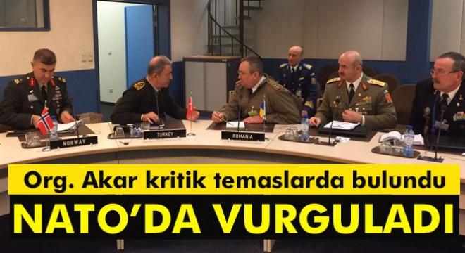 Genelkurmay Başkanı Hulusi Akar, Brüksel’de askeri temaslarda bulundu
