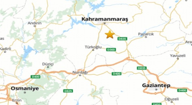 Kahramanmaraş ta deprem