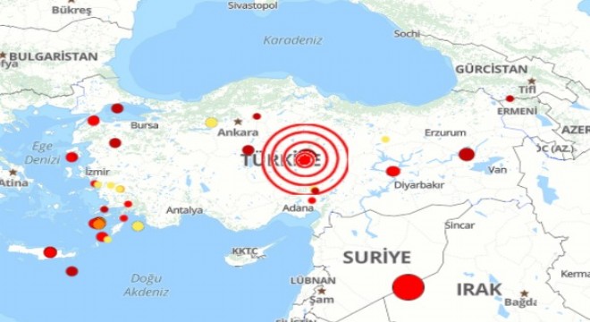 Kayseri de peş peşe depremler