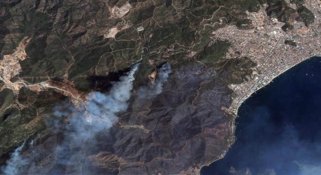 Orman yangınları uzaydan görüntülendi