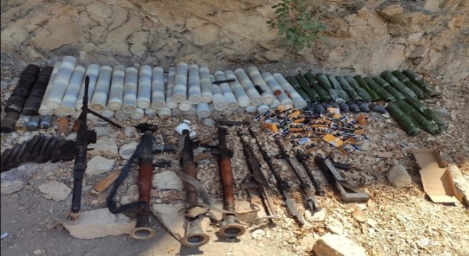 PKK ya ait çok sayıda silah ve mühimmat ele geçirildi