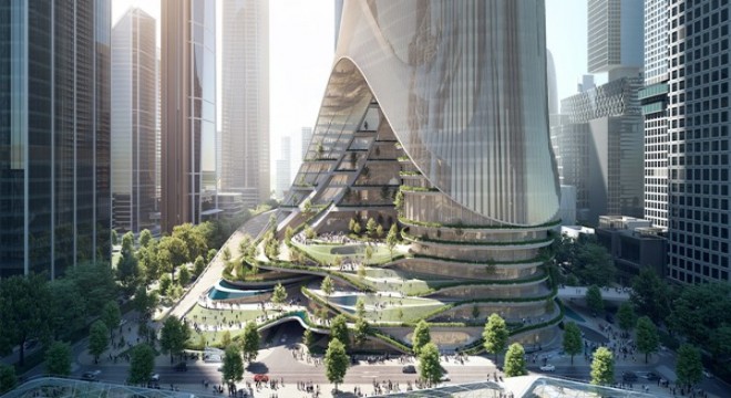 Shenzhen’deki ultra fütürist kule 300 bin kişiye ev sahipliği yapacak