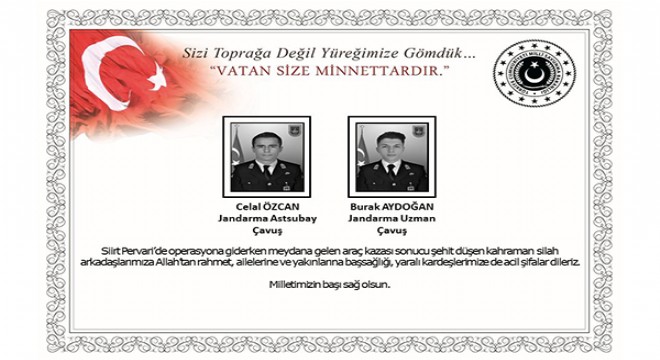 Siirt’te 2 jandarma personeli şehit oldu, 7 personel yaralandı