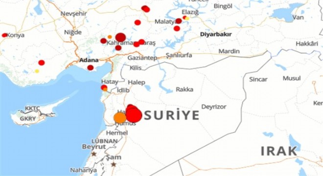 Suriye de deprem