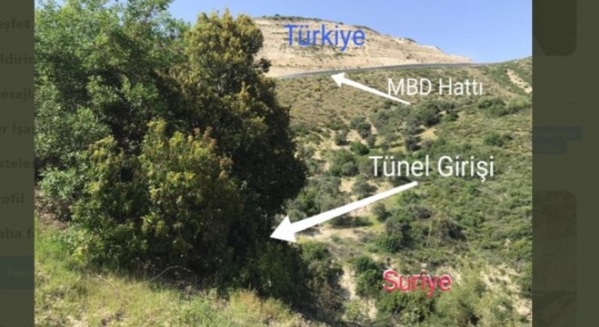 Suriye den Türkiye istikametine tünel