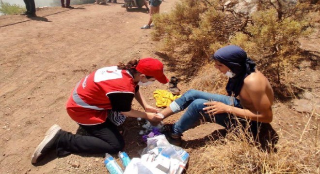 Yangınzedelere Kızılay ekiplerinden mobilize yardım