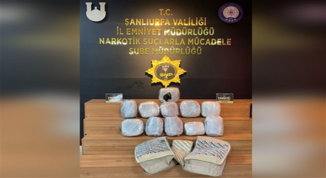 Şanlıurfa 'da durdurulan motosikletten 12 kilo uyuşturucu bulundu